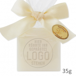 Sheep milk guest soap 35g in cellphane, embossed 