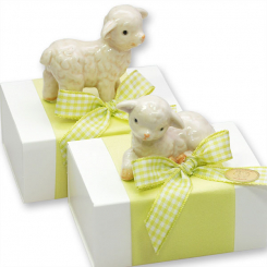 Sheep milk soap 150g in a box, decorated with a sheep, Classic 