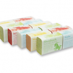 Schafmilchseife eckig 100g "Sternzeichen", sortiert 