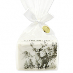 Sheep milk soap 150g in a cellophane "Naturwunder", Christmas rose white 