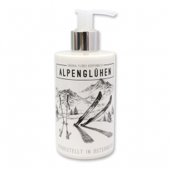 Bodymilk mit biologischer Schafmilch 250ml im Spender "Alpenglühen", Schneerose 