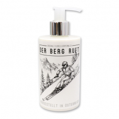 Bodymilk mit biologischer Schafmilch 250ml im Spender "Der Berg ruft", Schneerose 