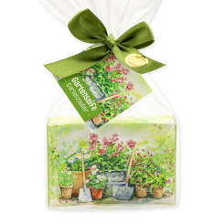 Sheep milk soap 150g "Charming Garden motif 7" in a cellophane, Garden soap 