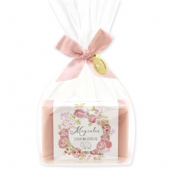 Sheep milk soap 150g 'Einzigartige Augenblicke' in a cellophane, Magnolia 