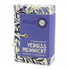 Schafmilchseife eckig 150g "Handmade Paper - Special Edition", Vergissmeinnicht 