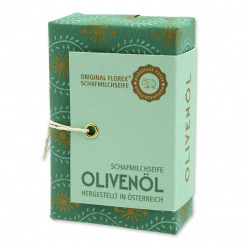 Schafmilchseife eckig 150g "Handmade Paper - Special Edition", Olivenöl 