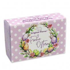Schafmilchseife eckig 150g "Frohe Ostern", Lavendel 