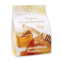 Festes Haarshampoo mit Schafmilch 58g in Papier-Tasche, Honig 