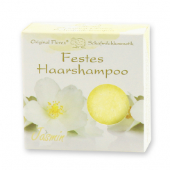 Festes Haarshampoo mit Schafmilch 58g in Papier-Schachtel, Jasmin 