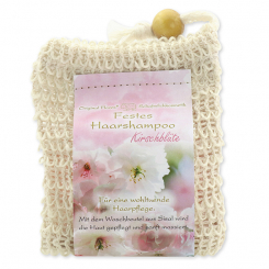 Festes Haarshampoo mit Schafmilch 58g im Waschbeutel, Kirschblüte 