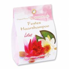 Festes Haarshampoo mit Schafmilch 58g in Papier-Tasche, Lotus 