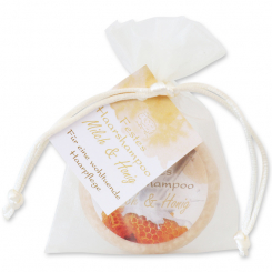 Festes Haarshampoo mit Schafmilch 58g im Organzasackerl, Milch & Honig 