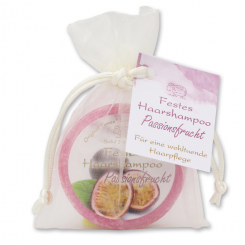 Festes Haarshampoo mit Schafmilch 58g im Organzasackerl, Passionsfrucht 