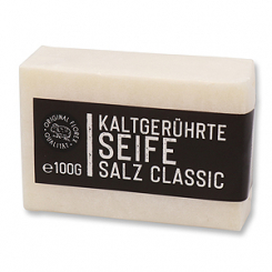 Special handcrafted soap 100g "Black Edition" white, Salt soap classic 
