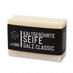 Spezialseife handgeschöpft 100g "Black Edition", Salzseife Classic 