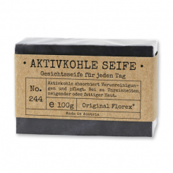 Special handcrafted soap 100g in cello "Pure Soaps", Activated charcoal 