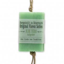 Cold-stirred soap 90g hanging, with transparent paper, Aloe vera 
