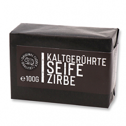 Cold-stirred soap 100g "Black Edition" black, Swiss pine 