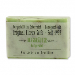Cold-stirred soap 100g in Cello with transparent paper, Mountain herbs 