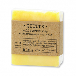 Handcrafted sheep milk soap 150g packed in cello "Pure Soaps", Quince 
