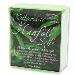 Special handcrafted soap 150g with modern labelling, Hemp oil 