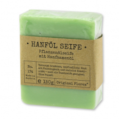 Spezialseife handgeschöpft 150g in Cello "Pure Soaps", Hanföl 