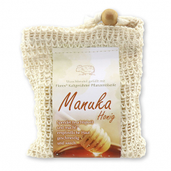 Spezialseife handgeschöpft 150g modern im Waschbeutel, Manuka Honig 