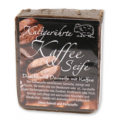 Special handcrafted soap 150g with modern labelling, Coffee 