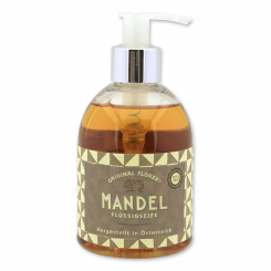 Liquid sheep milk soap 250ml in a dispenser, "Handmade Paper" Almond 