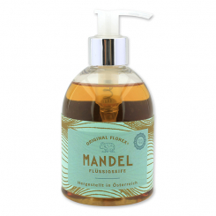 Liquid sheep milk soap 250ml in a dispenser, "Handmade Paper" Almond 