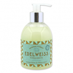 Liquid sheep milk soap 250ml in a dispenser, "Handmade Paper" Edelweiss 