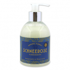 Liquid sheep milk soap 250ml in a dispenser, "Handmade Paper" Christmas rose white 