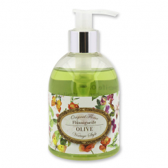 Flüssigseife mit Schafmilch 250ml im Spender "Vintage-Motiv 133", Olive 