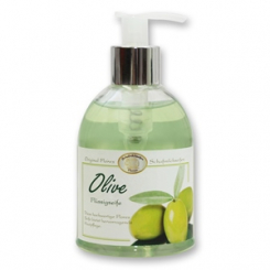 Flüssigseife mit biologischer Schafmilch 250ml im Spender modern, Olive 
