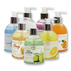 Liquid sheep milk soap 250ml in a dispenser modern, sorted 