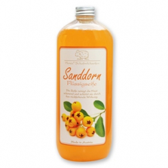 Flüssigseife mit biologischer Schafmilch Nachfüller 1l in der Flasche, Sanddorn 