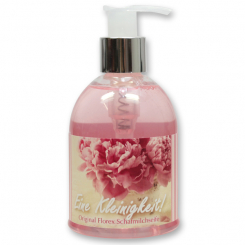 Liquid sheep milk soap 250ml in a dispenser "Eine Kleinigkeit", Peony 