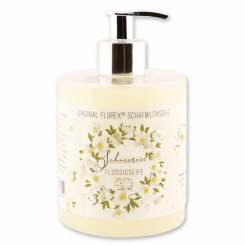 Flüssigseife Schafmilch 500ml im Spender 'Einzigartige Augenblicke', Schneerose 
