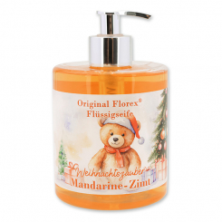 Flüssigseife Schafmilch 500ml im Spender "Weihnachtszauber-Motiv 29", Mandarine-Zimt 