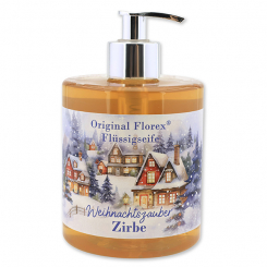 Flüssigseife Schafmilch 500ml im Spender "Weihnachtszauber-Motiv 4", Zirbe 