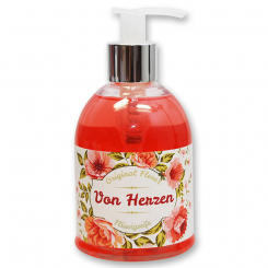 Liquid sheep milk soap 250ml in a dispenser "Von Herzen", Rose 