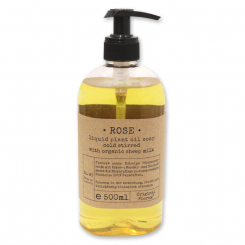 Real liquid plant oil soap with sheep milk 500ml "Pure Soaps", Rose 