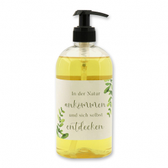 Liquid plant oil soap with sheep milk 500ml in a dispenser "In der Natur...", Classic 