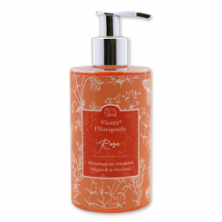 Liquid sheep milk soap 250ml in a dispenser with label "Florentine", Rose 