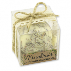 Bath butter bomb with sheep milk 50g in a box "feel-good time", Verbena 