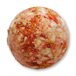 Bath butter bomb with sheep milk 50g, Safflower/Pomegranate 