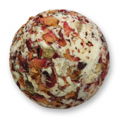 Bath butter bomb with sheep milk 50g, Rose Petals/Rose 