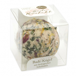 Bath butter bomb with sheep milk 50g in box, Vanilla 