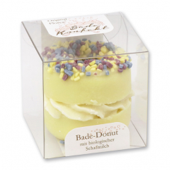 Bath butter donut with sheep milk 60g in box, Sugar Sprinkles/Lime-Green Tea 