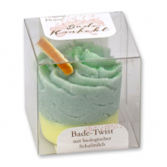 Bath butter twist with sheep milk 50g in box, Orange Slice/Lime-Green Tea 